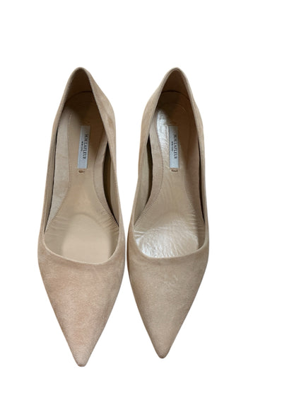 MM Lafleur The Irene Kitten Heel Nude Suede Pointed Toe Pumps | Size 7.5