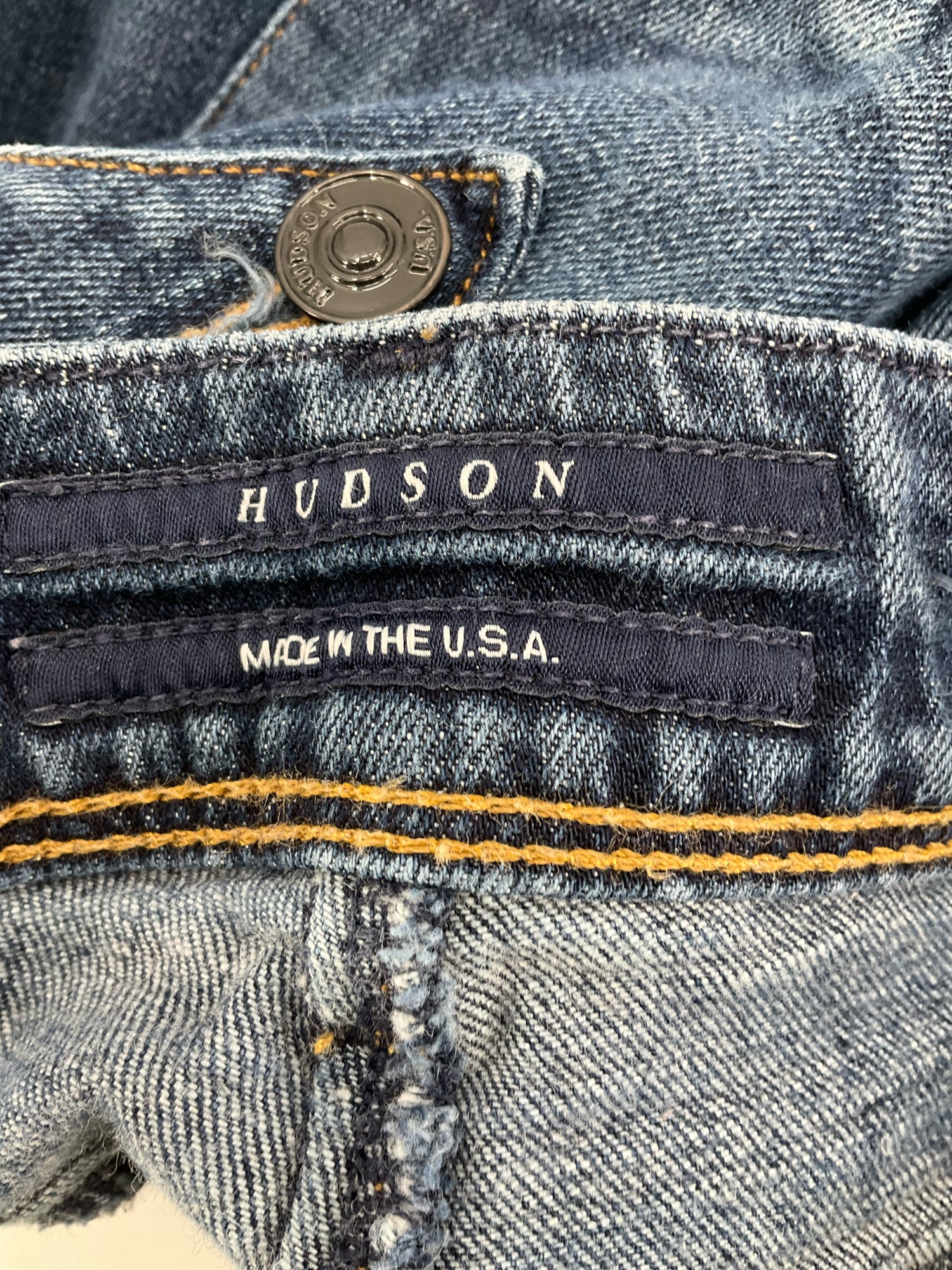 Hudson Size 8 Blue Denim Solid Pre-Owned Ladies Jeans