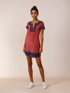 Vineyard Vines Red/Blue Embroidered Dress Size 2