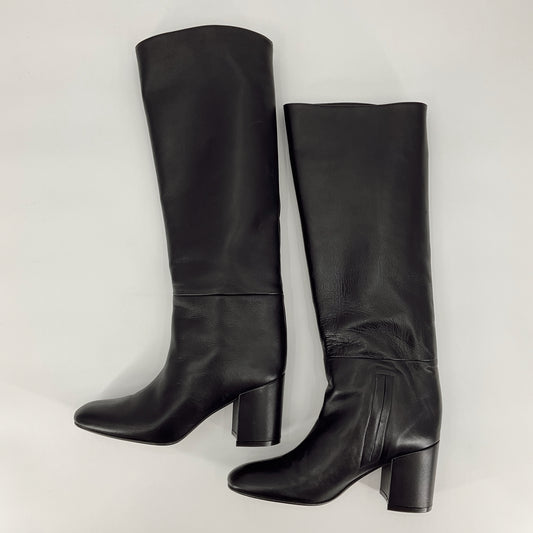 Stuart Weitzman Shoe Size 8.5N Black Leather Pre-Owned Ladies Boots