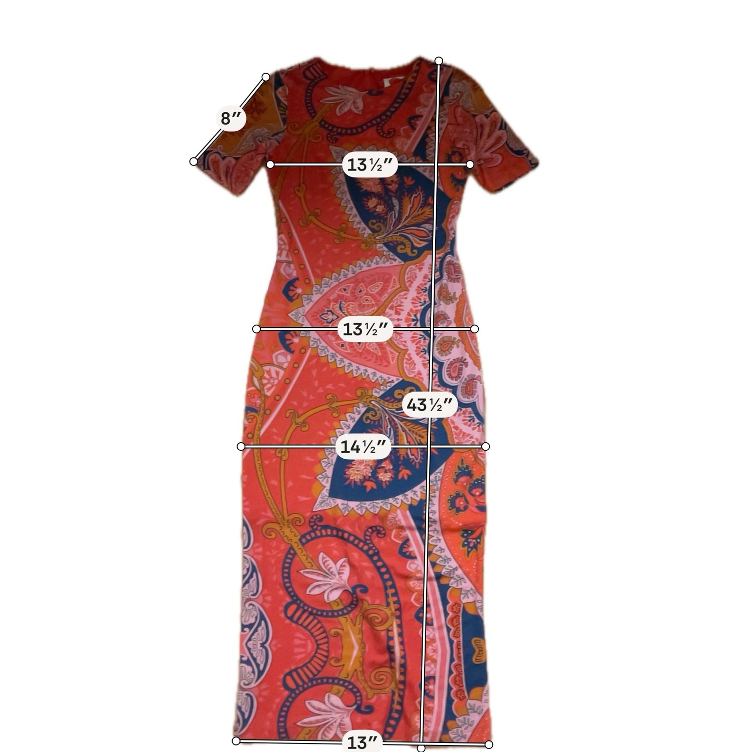 Farm Rio for Anthropologie Paisley Print Midi Dress Size XS