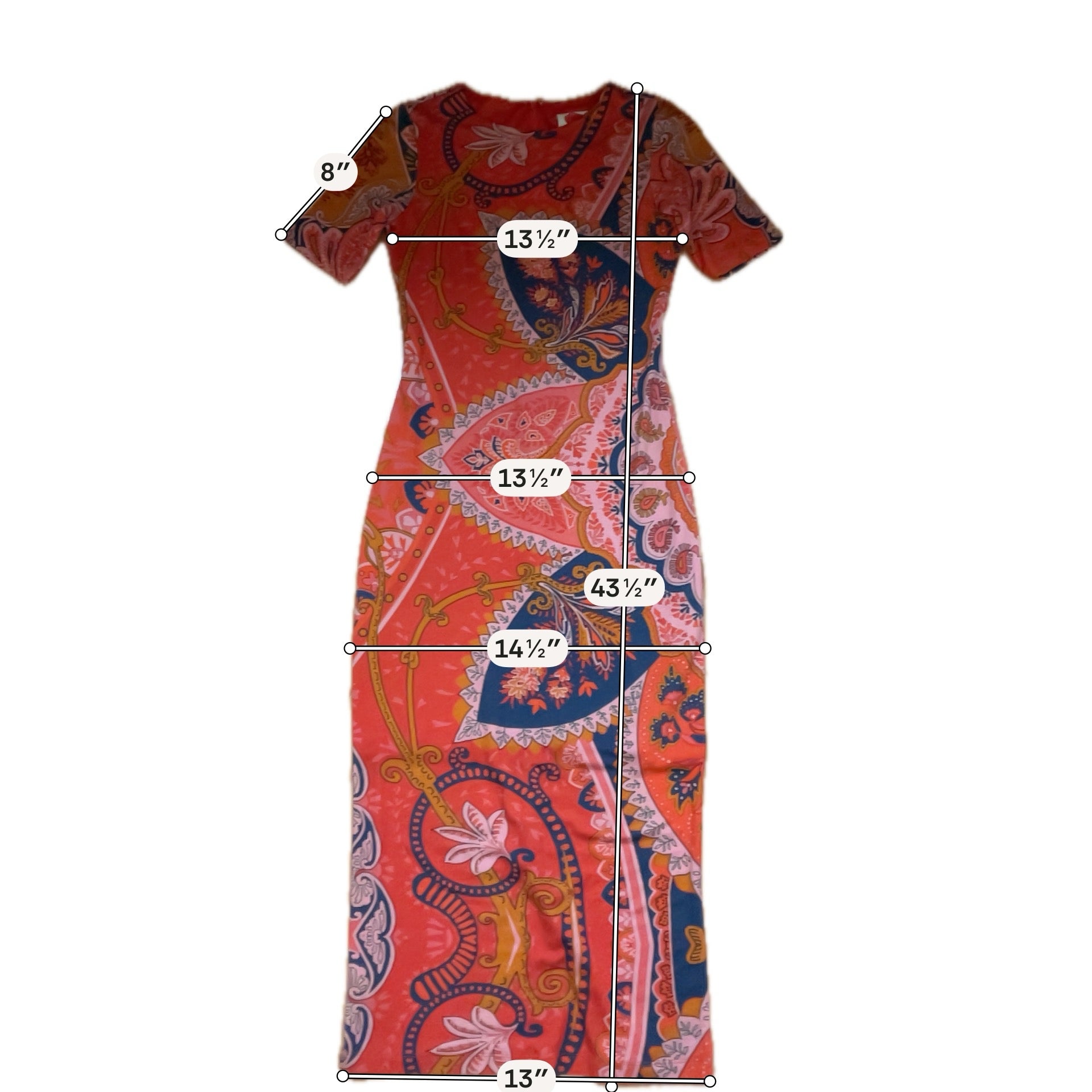 Farm Rio for Anthropologie Paisley Print Midi Dress Size XS