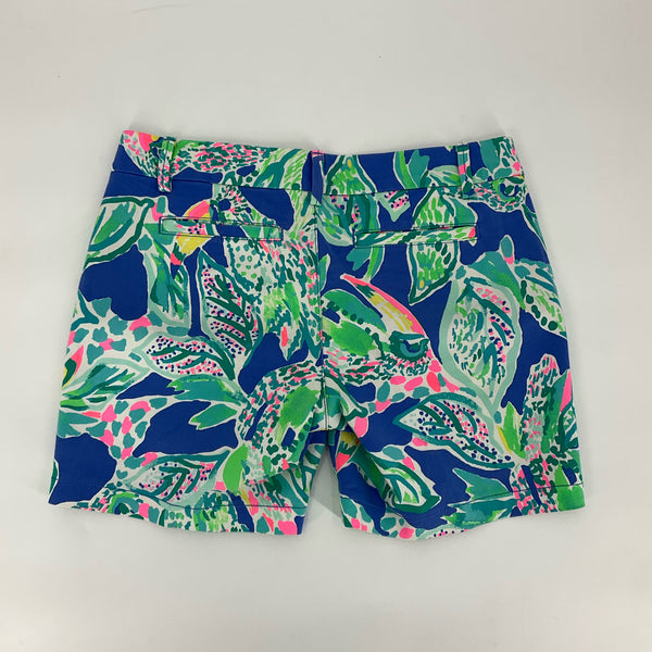 Lilly Pulitzer Blue/Green Leaves Shorts - Size 2