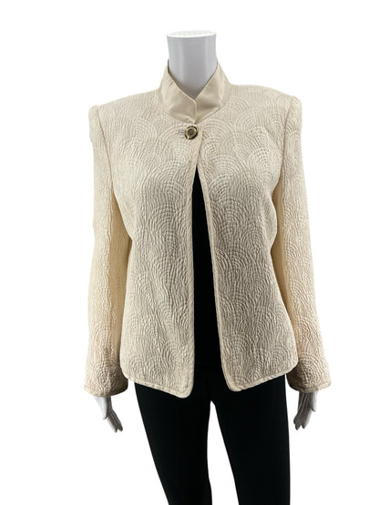 Dana Buchman Size 12 Cream Pre-Owned Jacket - ONLINE ONLY