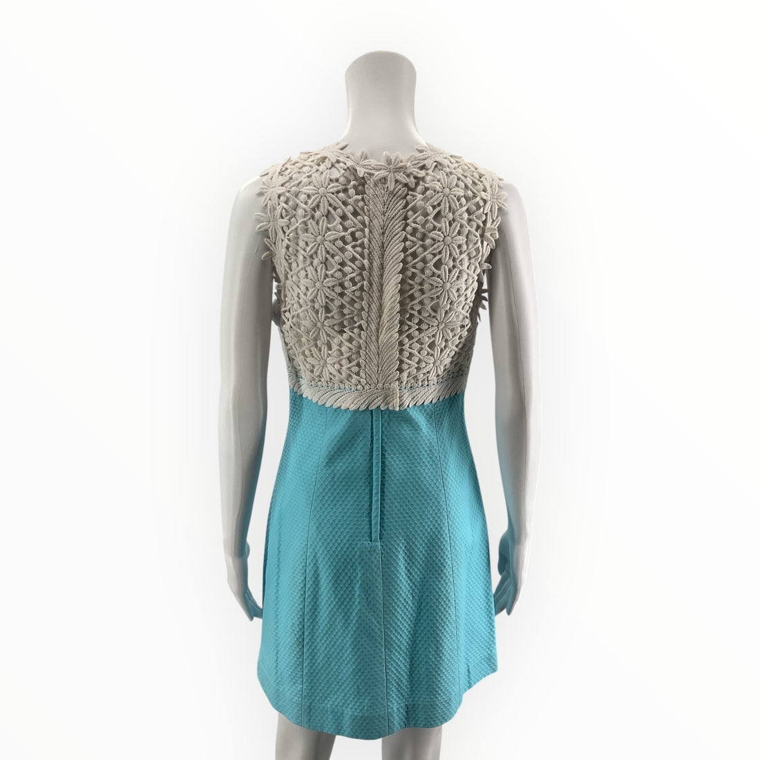 Lilly Pulitzer Adele Lace Bodice Dress Size 2 Resort White Aqua