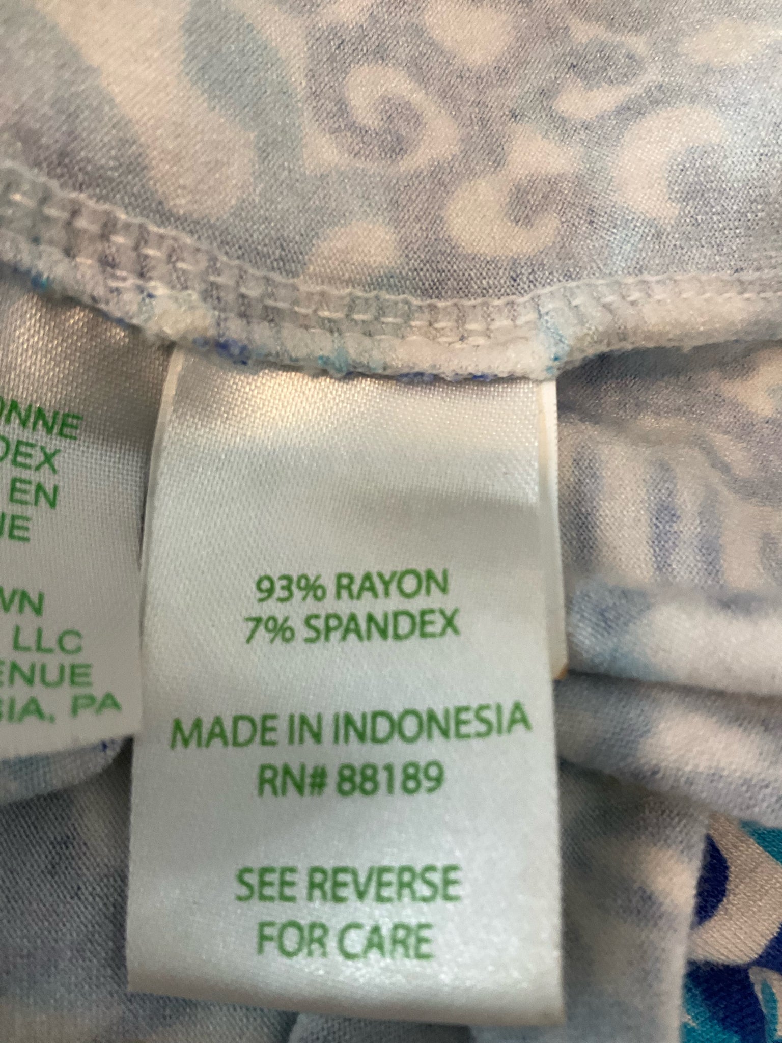 Lilly Pulitzer Sophie Dress Size S Blue White Medallion Print 3/4 Sleeve