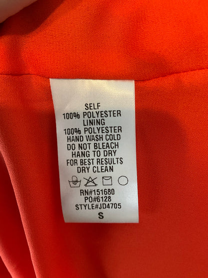 Storia NWT Reddish Orange Tiered Puff Sleeve Midi Dress | Size Small - ONLINE ONLY