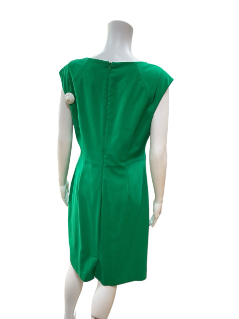 Ellen Tracy Green Solid Pre-Owned Ladies Dress - Size 12