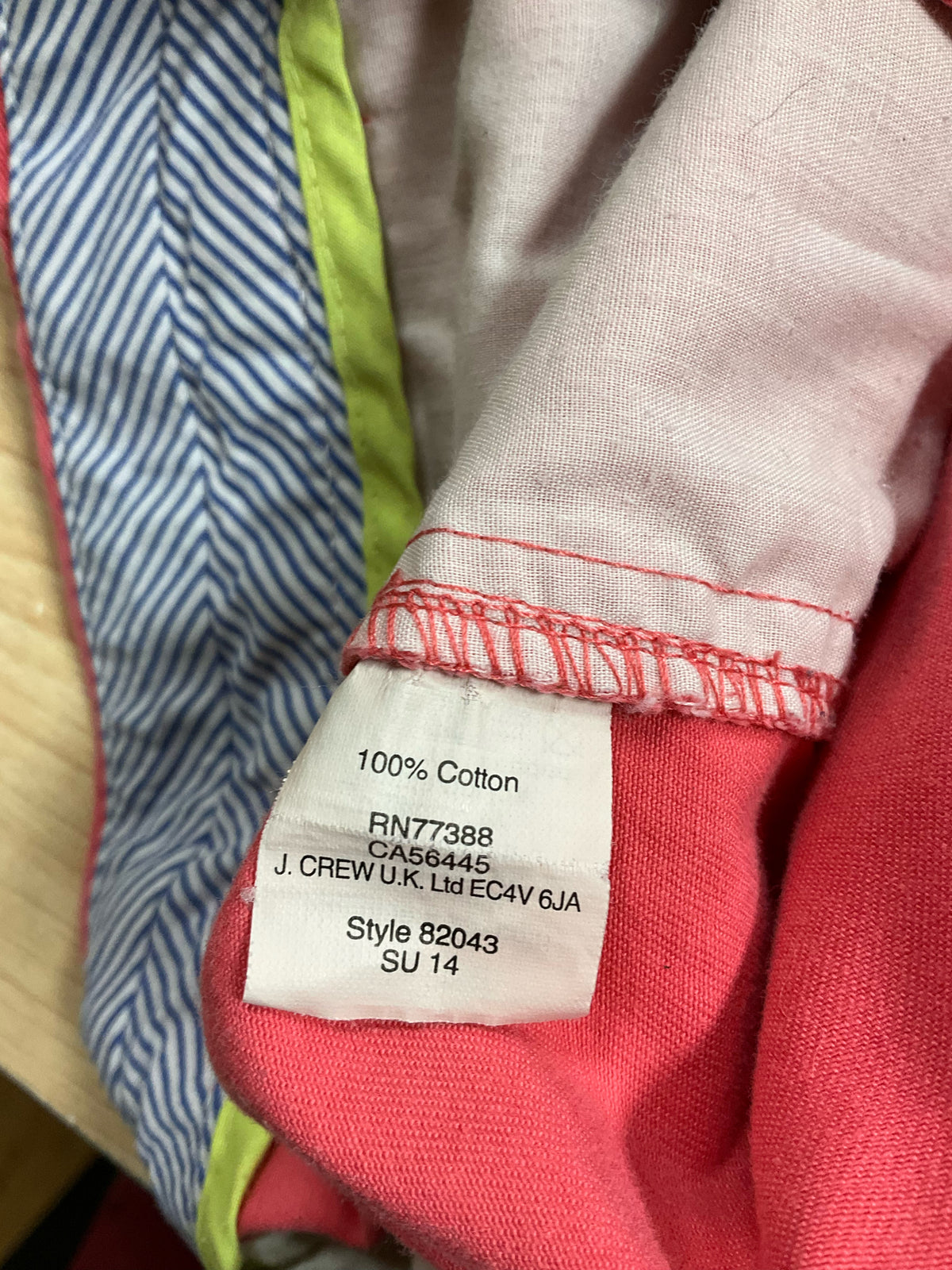 J.Crew 4" Chino Shorts Coral Pink Size 4 - ONLINE ONLY