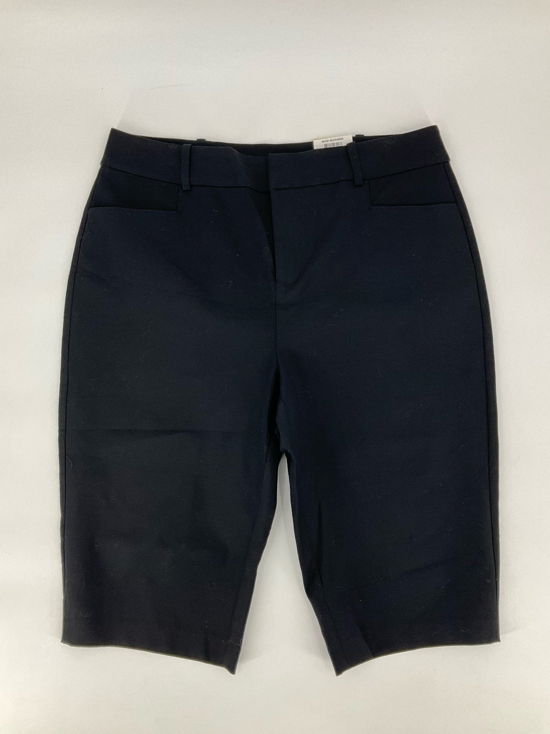 Black solid Bermuda shorts by INC International Concepts, size 14, tailored mid-rise style for business casual wear.