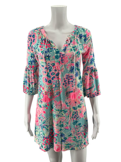 Lilly Pulitzer XXS Tunic Dress Multi Goombay Smashed Tropical Pre-Owned
