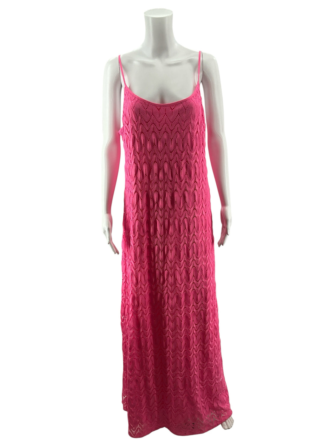 Lilly Pulitzer neon pink Maxi Colette Maxi Dress XL Neon Pink Eyelet Lace - Size XL