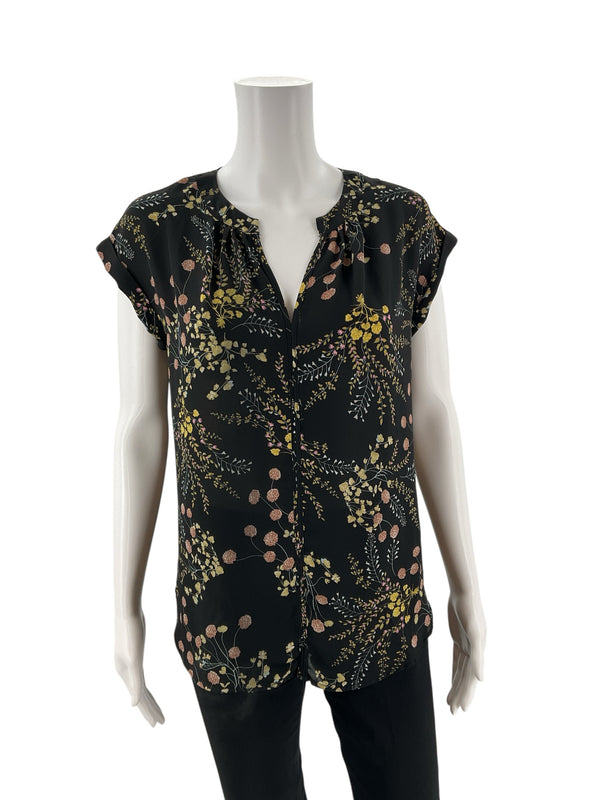 Philosophy Black/Multi Floral Pre-Owned Ladies Top - Size Small