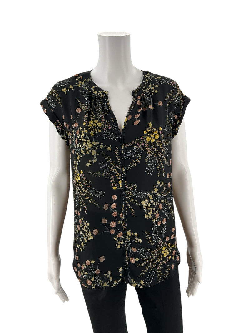 Philosophy Black/Multi Floral Pre-Owned Ladies Top - Size Small
