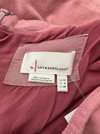 by Anthropologie mauve Mini Anthropologie Mauve Solid Pre-Owned Ladies Dress - Size 8 - Size 8