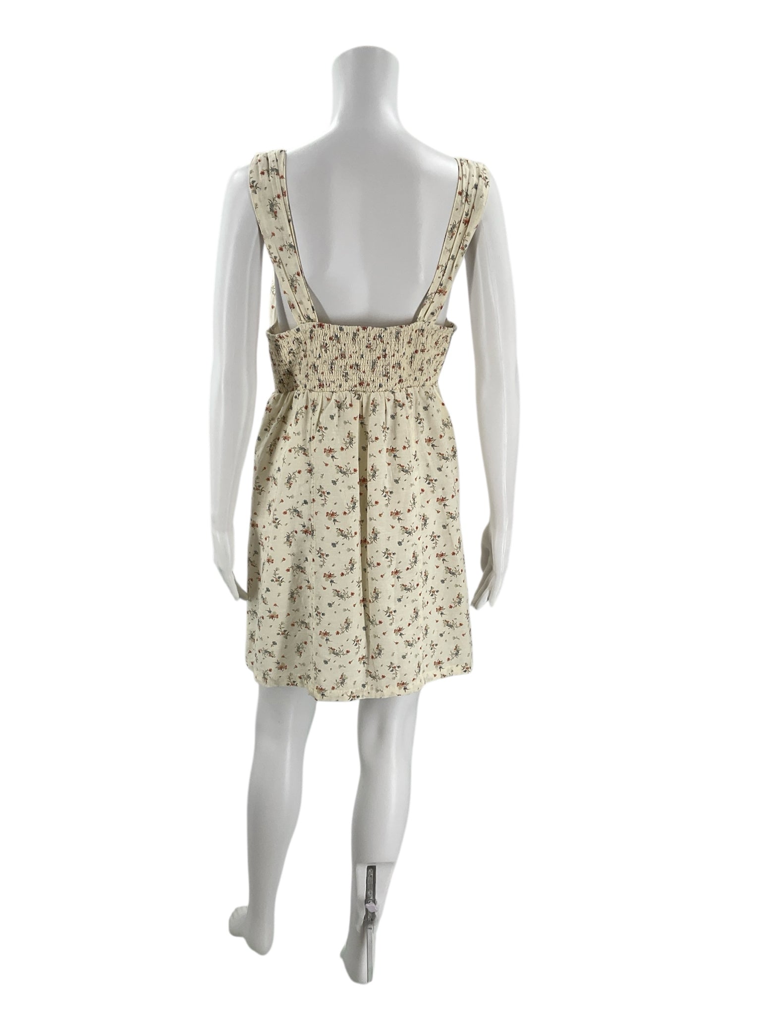 American Eagle Cream/Multi Floral Dress - Size Mediium