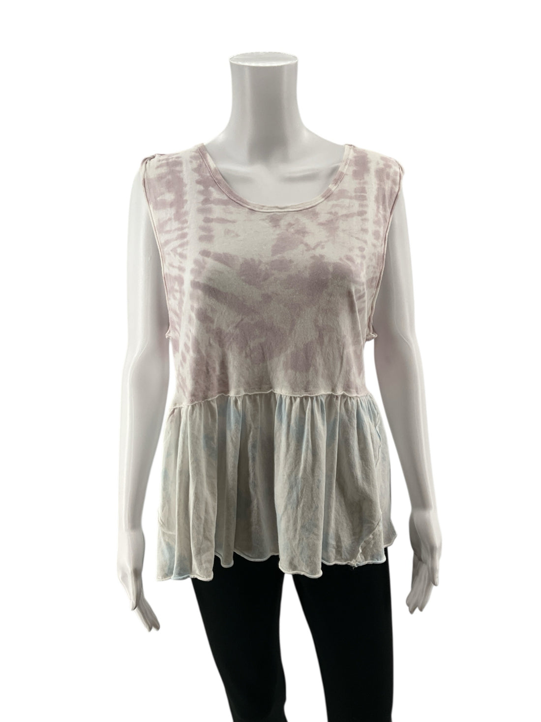 We The Free White/Purple/Blue Tye Dye Pre-Owned Casual Top - Size Medium