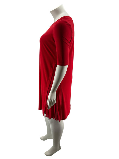 Joseph Ribkoff Red Fit &amp; Flare Jersey Dress with Pockets Size 18 - ONLINE ONLY