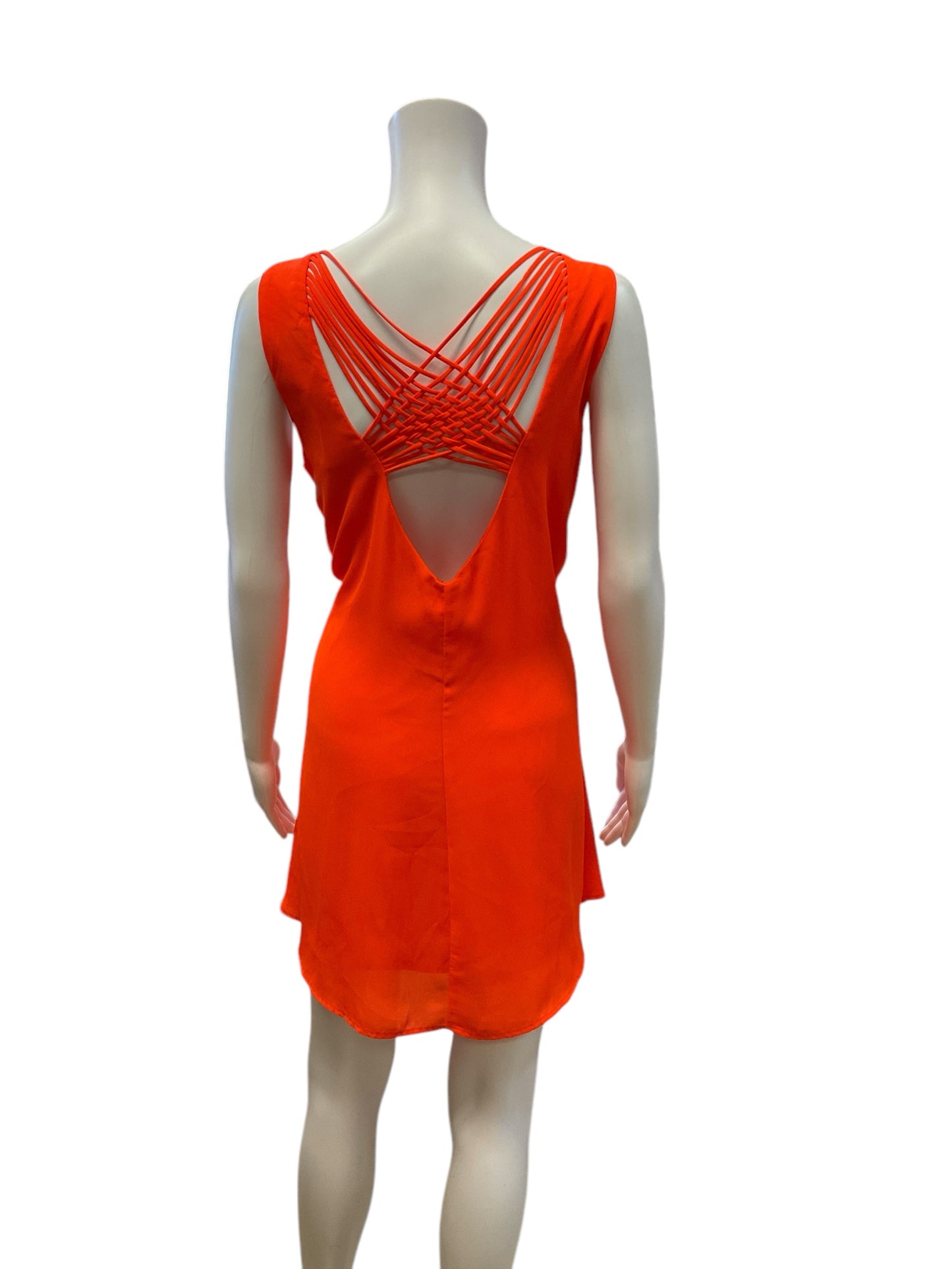 Buttons Size M Orange Consignment Ladies Dress