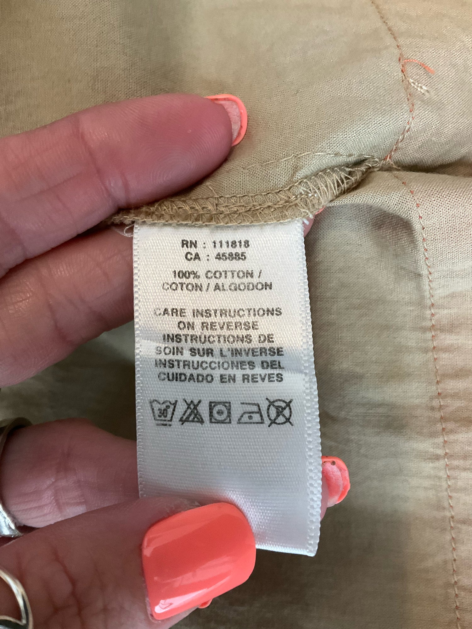 Michael Michael Kors Tan &amp; Coral Colorblock Swing Tank Top | Size XL