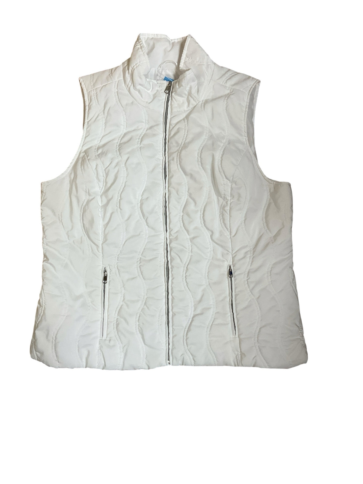 Christopher &amp; BanksChristopher &amp; Banks White Quilted Puffer Vest Zip Up Stand Collar | Size XL