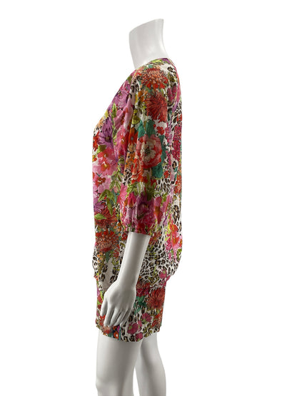 Johnny Was Anya Floral Cotton Tunic &amp; Shorts 2-Piece Set Size XS