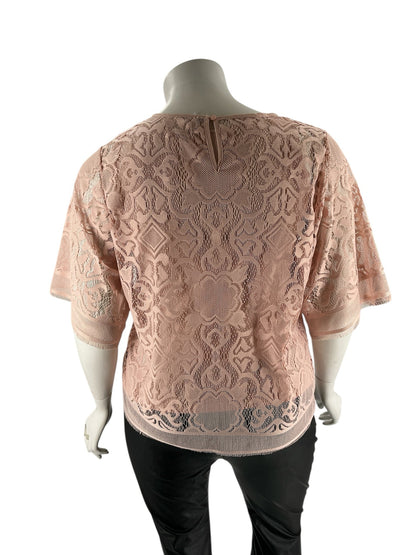 Worthington Blush Lace Pre-Owned Ladies Casual Top -  Size 0X