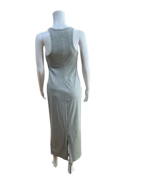 Athleta Gray Ribbed Sleeveless Tank Midi Dress Size Small - ONLINE ONLY