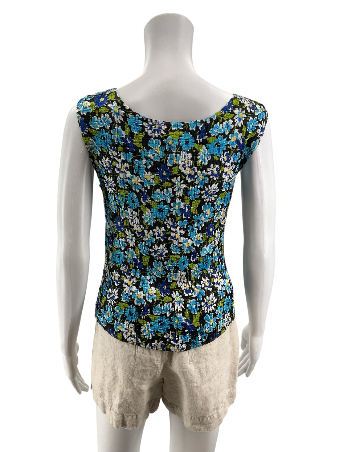 Casual Corner Vintage Casual Corner Smocked Popcorn Floral Tank Top | Y2K Sleeveless Blouse | Size Small