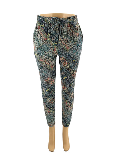 BCBG - Blue/Pink Floral Pre-Owned Ladies Pants - Size Small