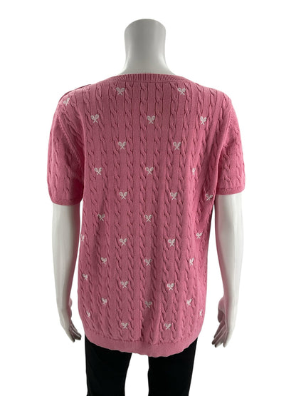 Talbots Pink/White Pre-Owned Ladies Top - Size XL Petite - Margaret’s Fine Consignment