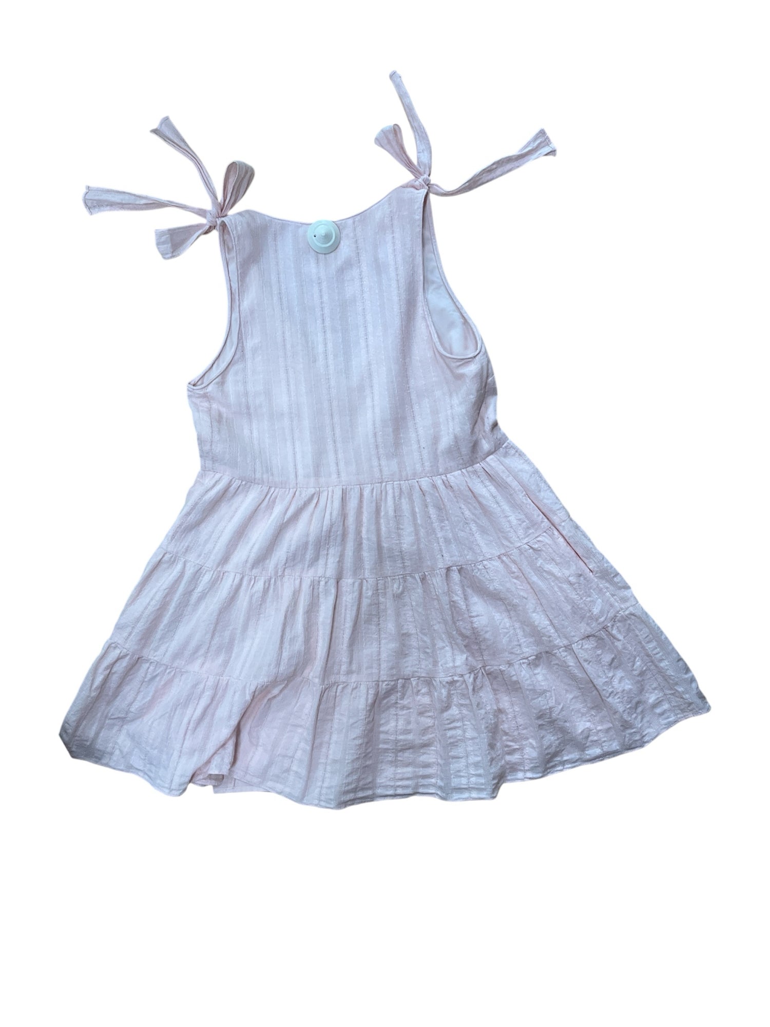 Amanda Uprichard Tish Tiered Tie Strap Mini Dress Pink XS
