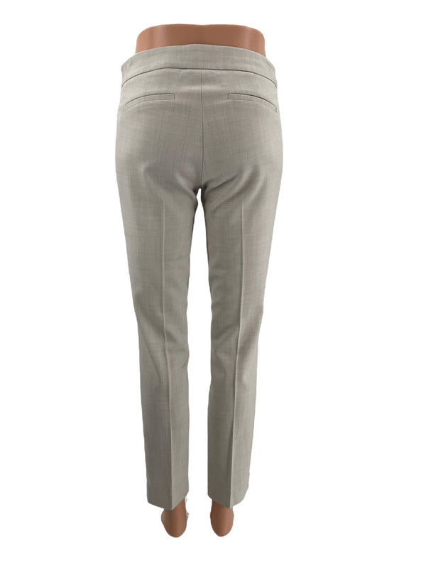 J Crew Light Gray Solid Ladies Pre-Owned Pants - Size 00 - Margaret’s Fine Consignment