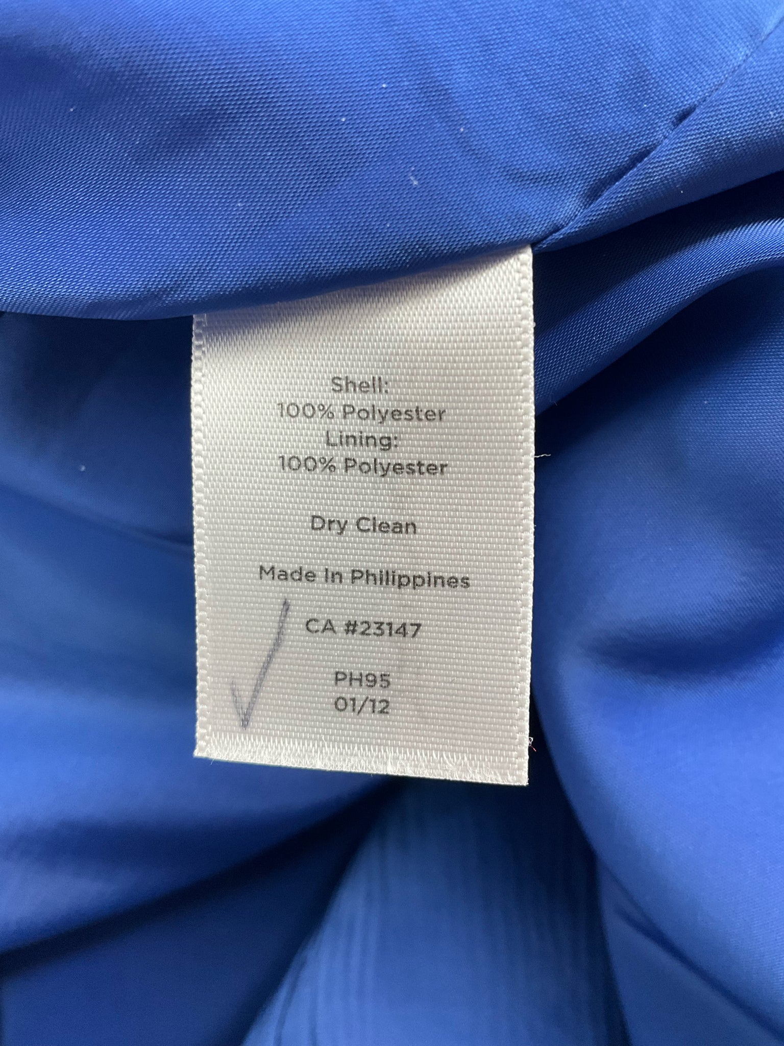 Talbots Blue/pink Stripe Pre-Owned Ladies Dress - Size 2 Petite