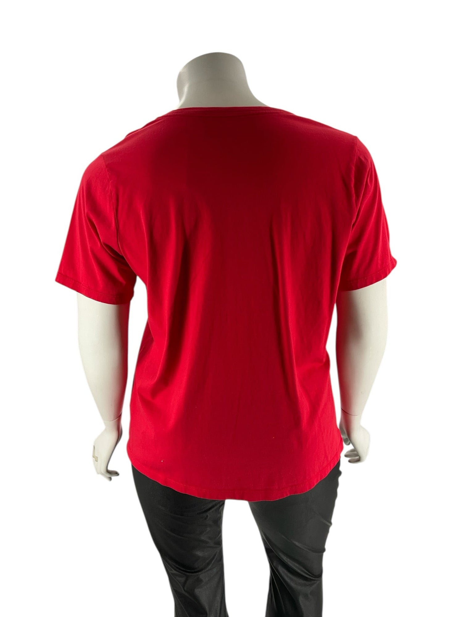 Lands End Red Solid Pre-Owned Ladies Casual Top -  Size 1X