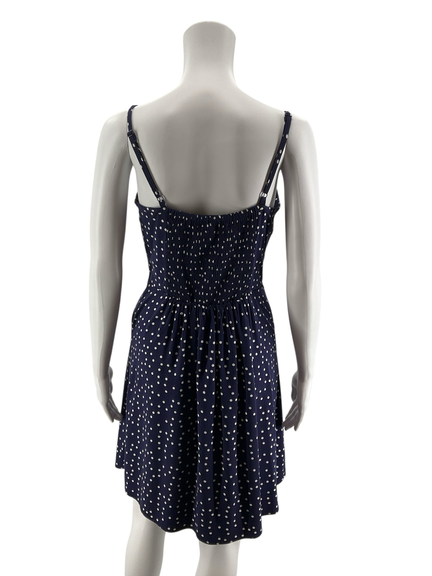 41 Hawthorn Size Small Navy/White Polka Dot Pre-Owned Ladies Dress