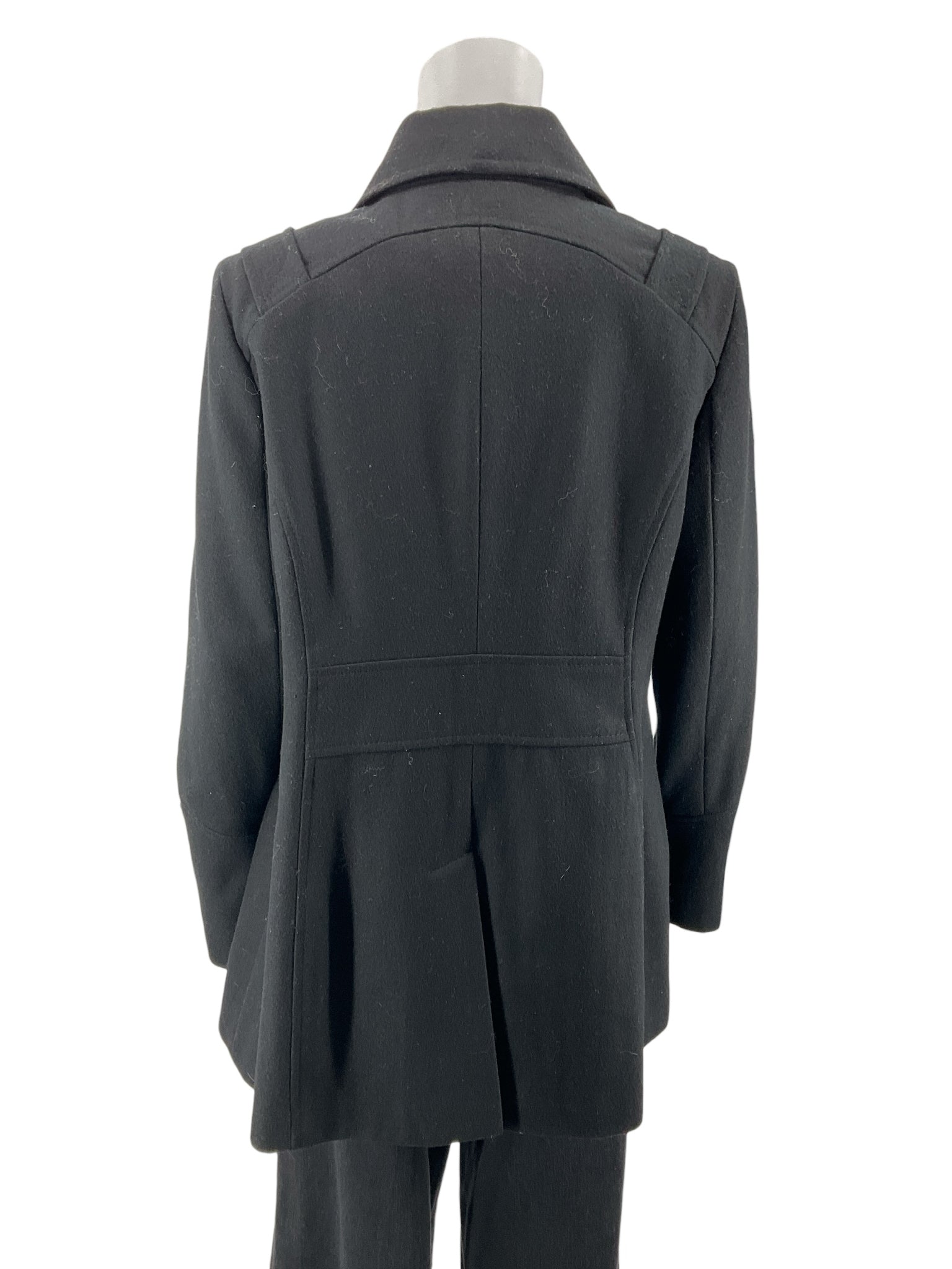 Bromly Black Solid Pre-Owned Coat - Size Large