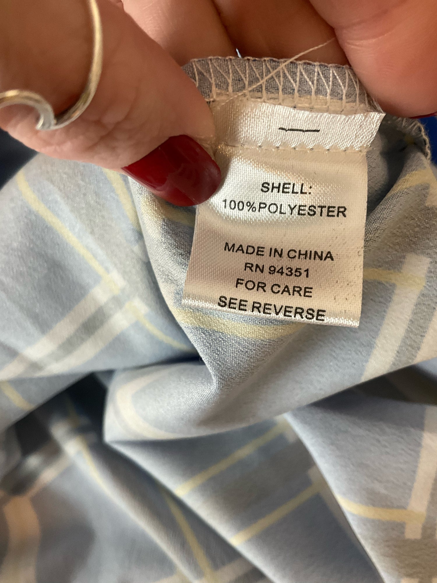Jade Melody Tam blue/yellow/white Short Sleeve Plaid Twist Front Blouse NWT Size XS - Size XS