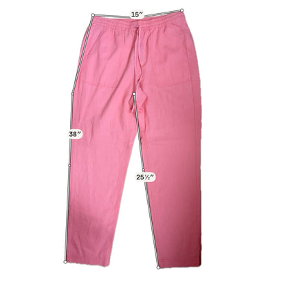 J. Crew Coral Linen Blend Drawstring Pants | Size Medium Tall - ONLINE ONLY