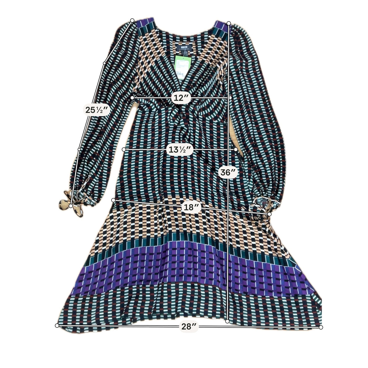 Maeve by Anthropologie Lida Geometric Print Midi Dress Size 0 - ONLINE ONLY