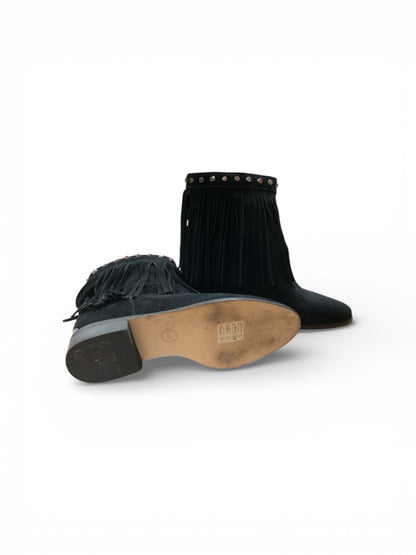 Michael Kors Black Fringe Pre-Owned Ladies Booties - Size 7.5 - Margaret’s Fine Consignment