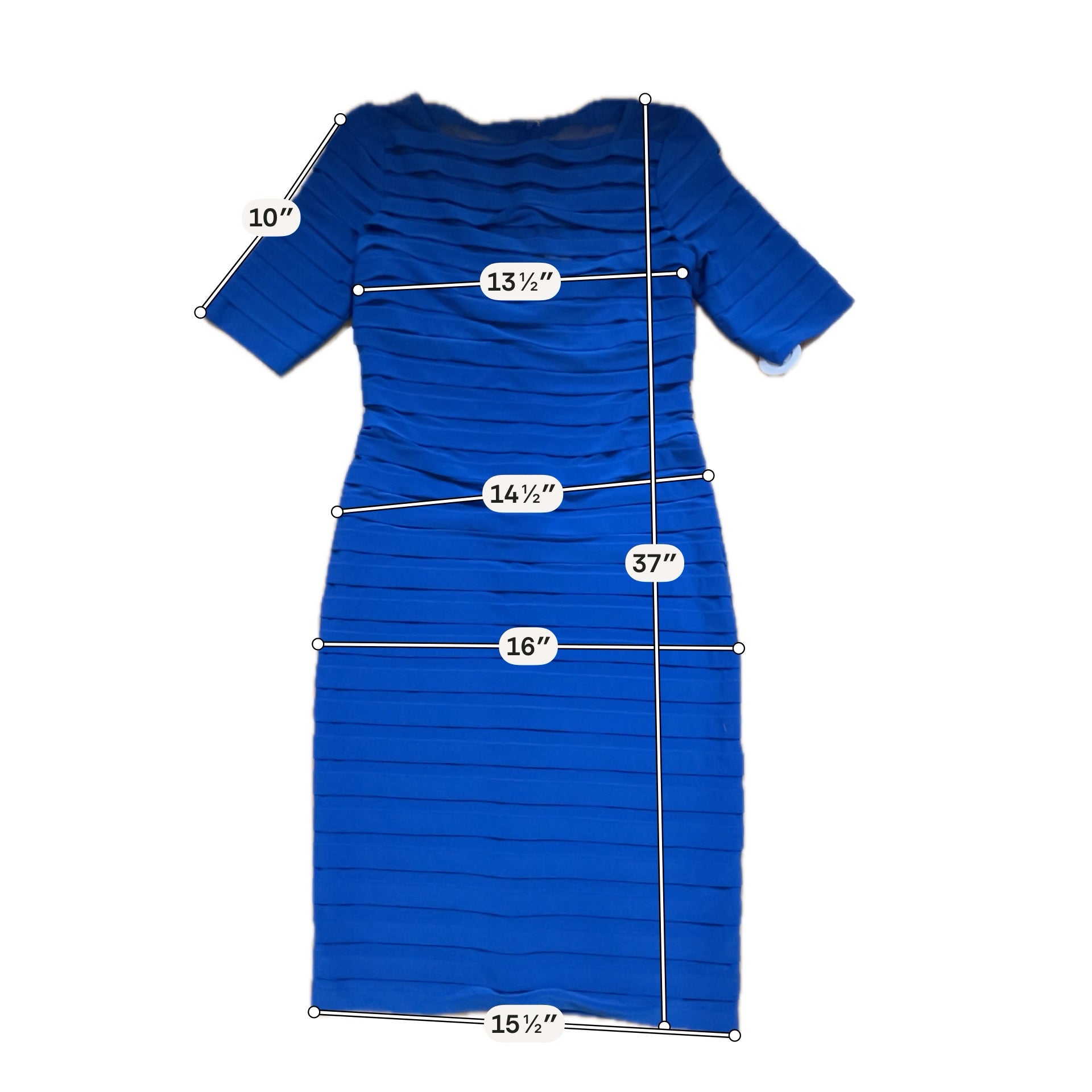 Adrianna Papell Royal Blue Bandage Sheath Dress Size 8