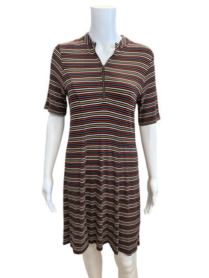 Volcom Black/Multi Stripe Dress Size Small