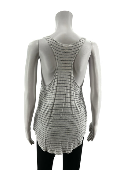 Caslon Linen Racerback Striped Tank Top Size XS