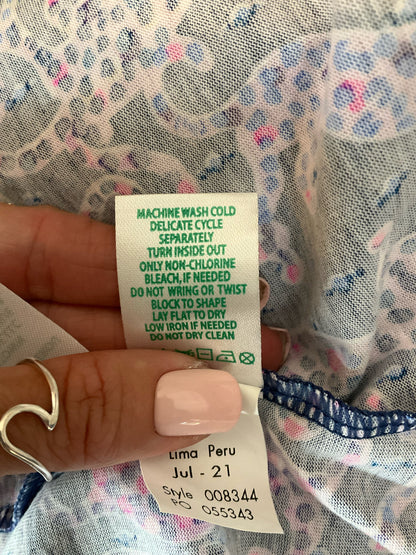 Lilly Pulitzer Kaelan T-Shirt Dress Seeing Spots Print Size Small