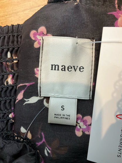 Maeve Anthropologie Smocked Taffeta Floral Mini Dress Size Small NWT