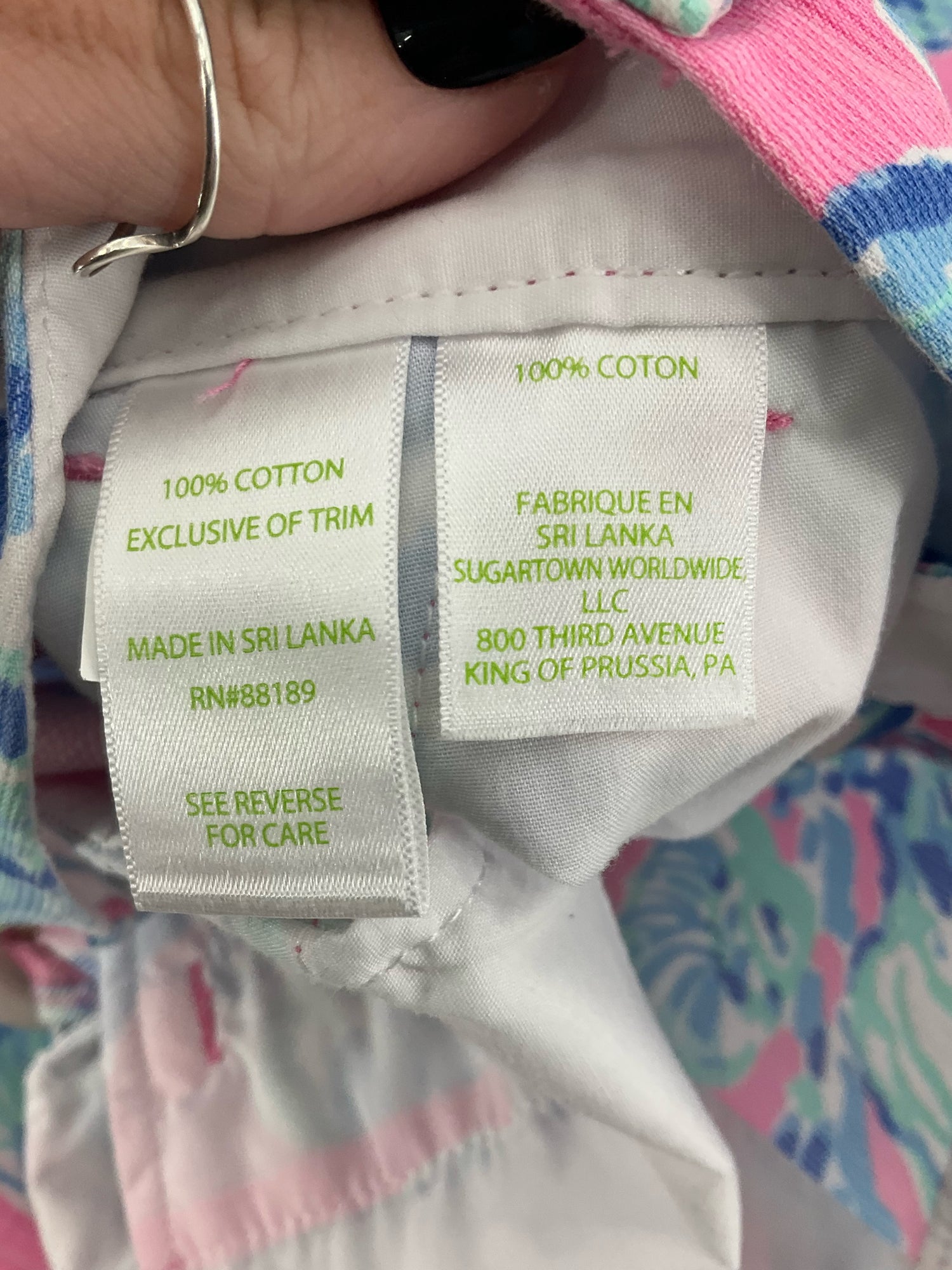 Lilly Pulitzer Callahan Classic Chino Shorts Shell We Dance Print Size 12