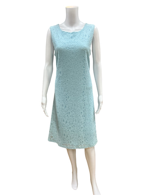 Preston & York Size M Aqua floral lace Dress