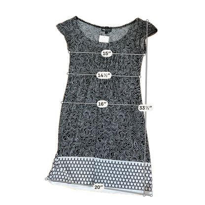 I.N. Studio Petite Swirl &amp; Dot A-Line Dress Size 8P