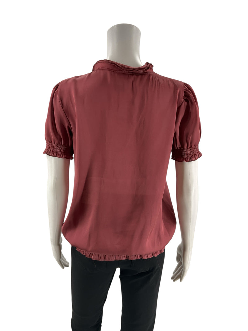 Spense Mauve Solid Pre-Owned Ladies Top - Size Small